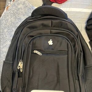Apple Black Backpack with Padded Straps and Durable Design